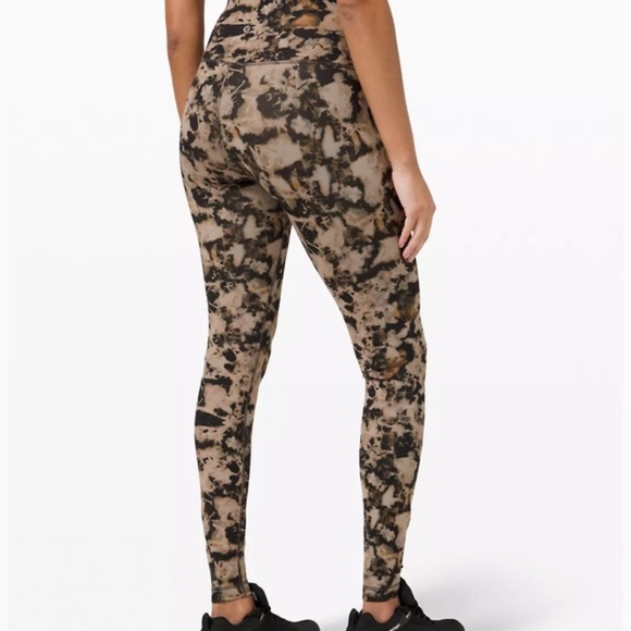 Lululemon Wunder Train High-Rise Tight 25" Dispersed Light Raw Linen Multi - Picture 2 of 9